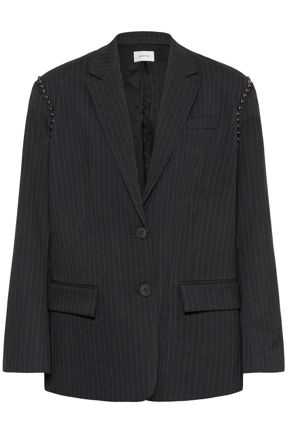 Lehela blazer – Dark Grey Pinstripe